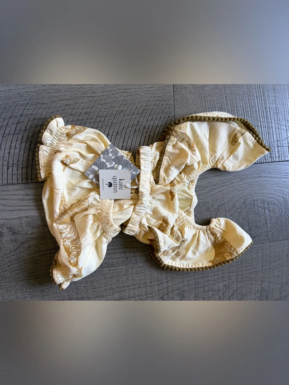 NWT Kate Quinn 2 PIECE BUBBLE SUNSUIT | ORGANIC COTTON INTERLOCK Tiger 0-3M